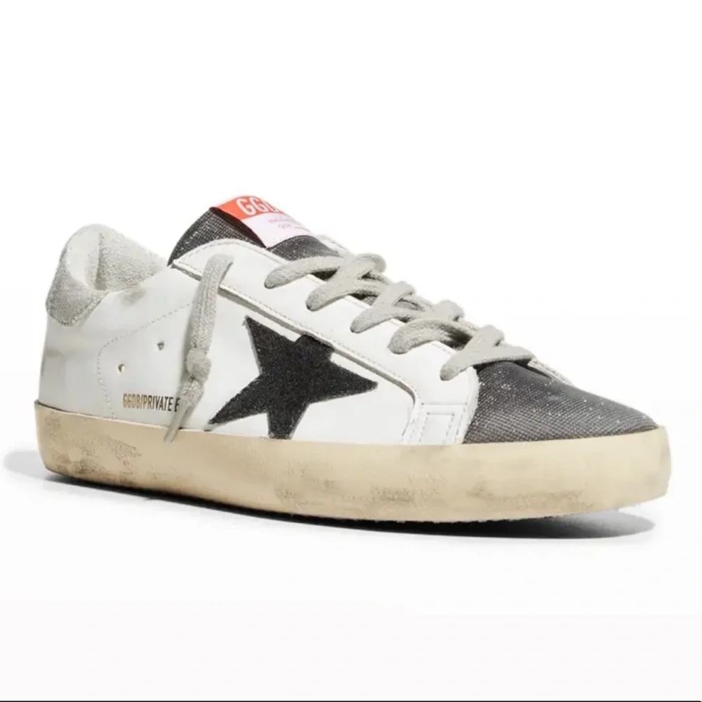 Golden Goose Superstar Mixed Media Checkered Low-Top Sneakers - Picture 2 of 12